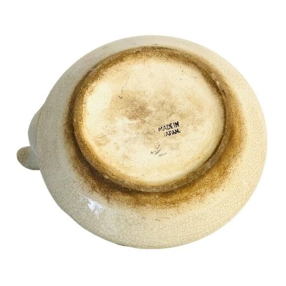 Vintage Japanese Teapot Hand Painted Flowers 4" Tall Very Old - Picture 5 of 7